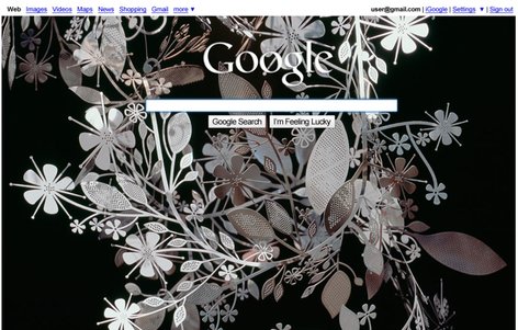 Garland on your Google homepage