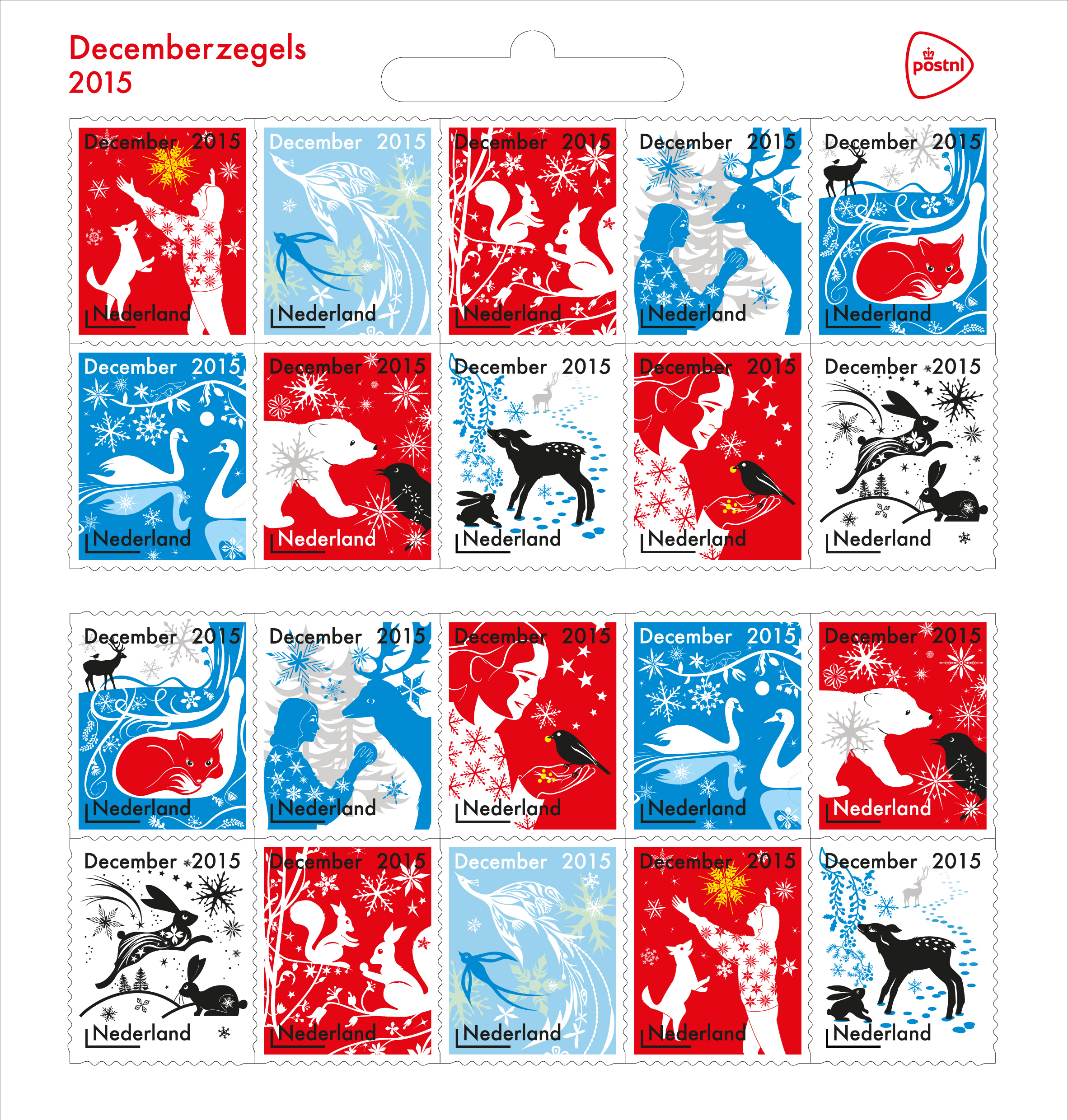 December Stamps for PostNL